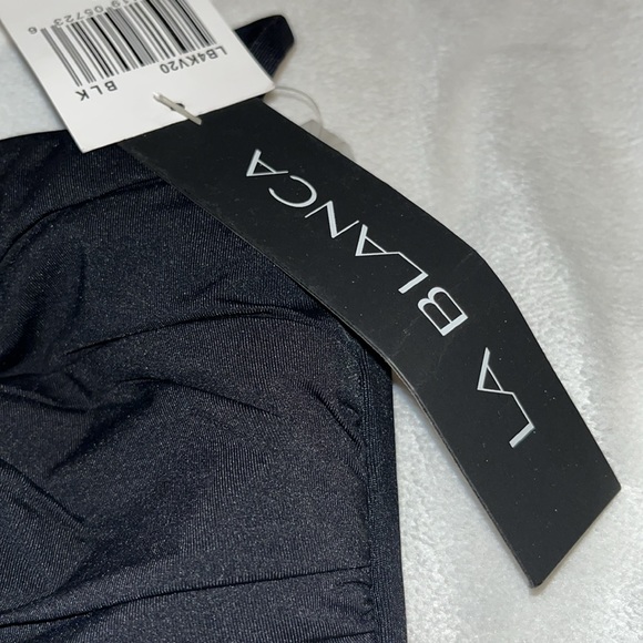NWT size 8 la Blanca black one piece swimsuit - Picture 4 of 5